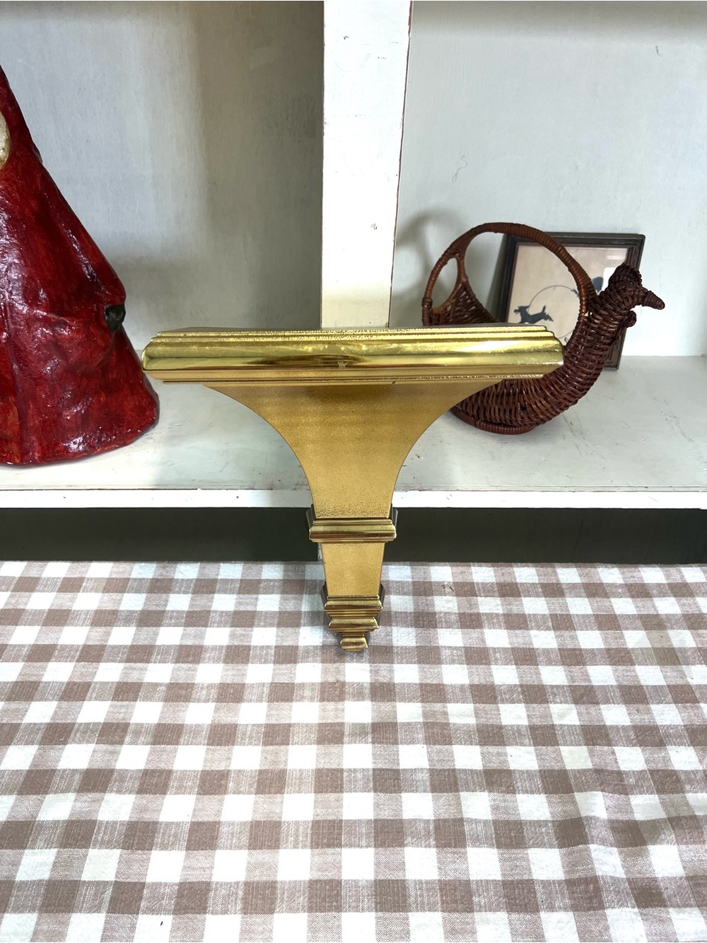 Vintage home interiors gold resin shelf decor